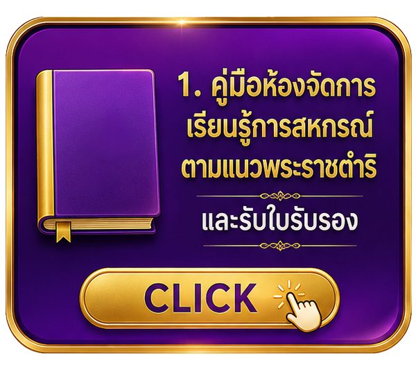 คู่มือห้องจัดการเรียนรู้การสหกรณ์ตามแนวพระราชดำริและรับใบรับรอง